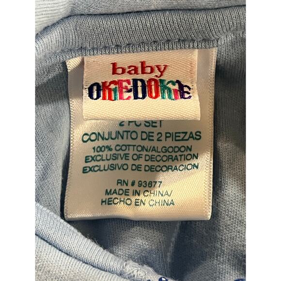 Baby Okie Dokie Knit Embroidered Jumper Sleeper One piece Snaps 0-3 Months - Picture 8 of 10